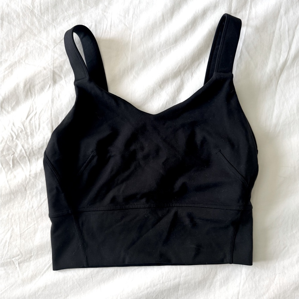 Lululemon wunder train straight strap black tank